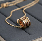 [⭐Veya]ZERO 1 PINK GOLD DIAMOND NECKLACE