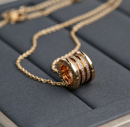 [⭐Miroze]ZERO 1 PINK GOLD DIAMOND NECKLACE