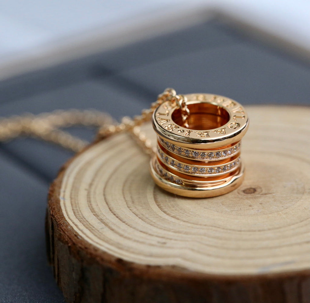 [⭐Veya]ZERO 1 PINK GOLD DIAMOND NECKLACE