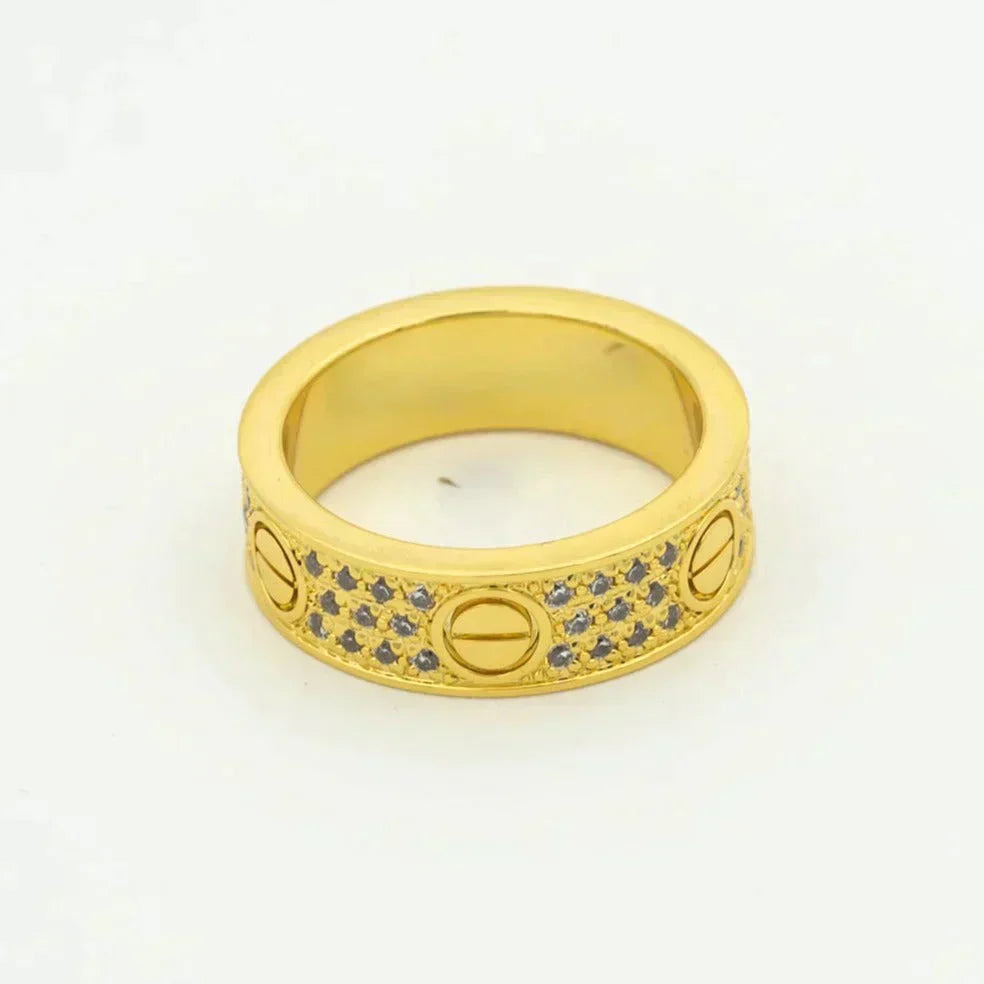[⭐Miroze]LOVE RING 5.5MM DIAMONDS PAVED