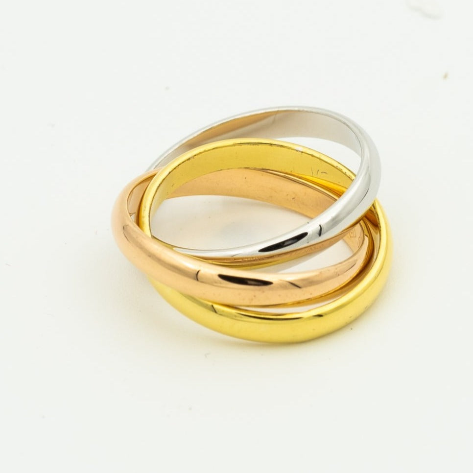 [⭐Miroze Jewelry]TRINITY RING GOLD PINK GOLD SILVER