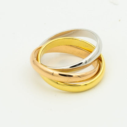 [⭐Miroze Jewelry]TRINITY RING GOLD PINK GOLD SILVER