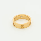 ⭐Miroze LOVE RING 5.5MM 3 DIAMONDS PINK GOLD