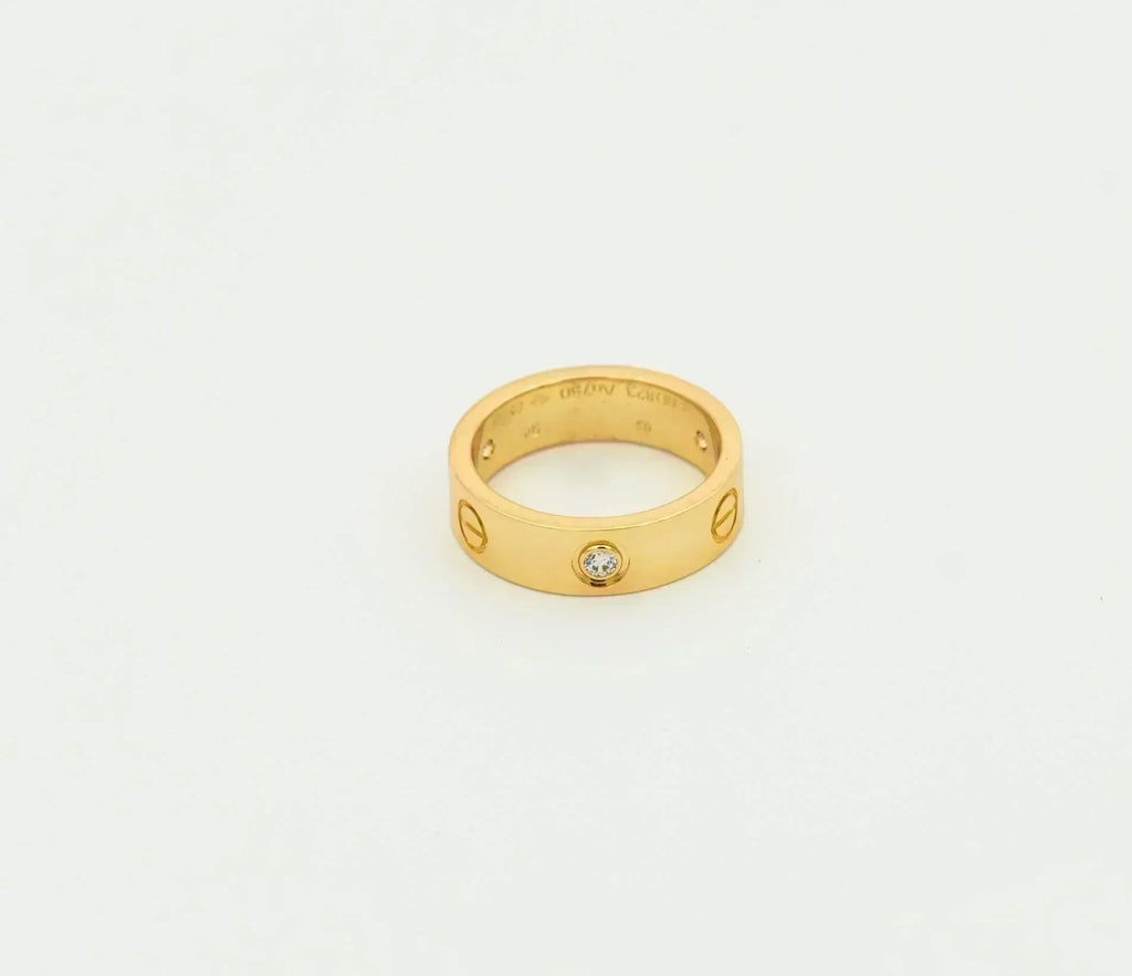 ⭐Miroze LOVE RING 5.5MM 3 DIAMONDS GOLD