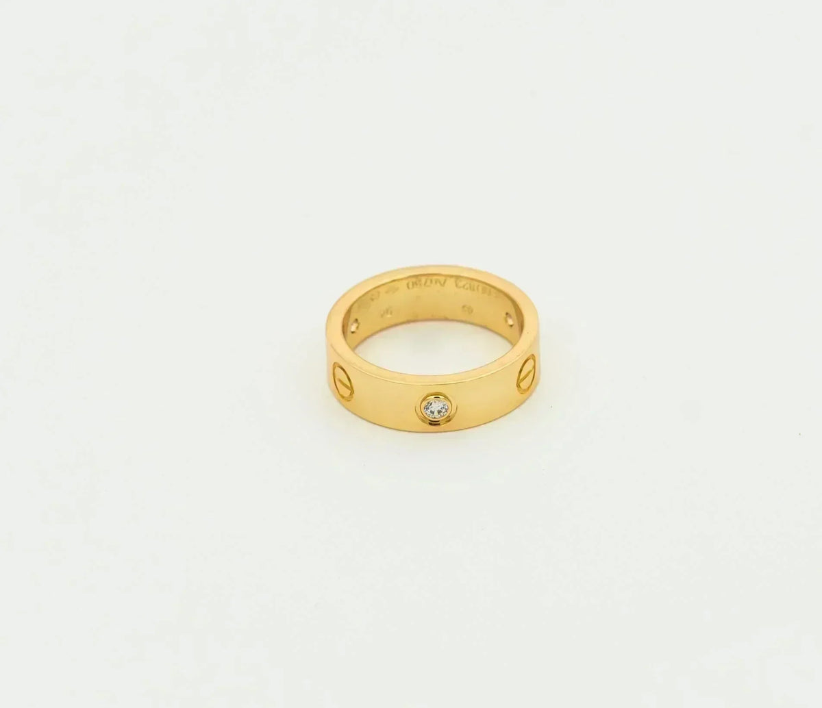 ⭐Miroze LOVE RING 5.5MM 3 DIAMONDS GOLD