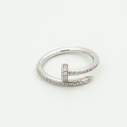 [⭐Miroze]JUSTE RING 1.8MM SILVER DIAMONDS