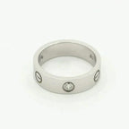 ⭐Miroze LOVE RING 5.5MM 3 DIAMONDS SILVER