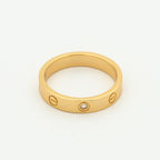 ⭐Miroze LOVE RING 4MM 1 DIAMOND PINK GOLD