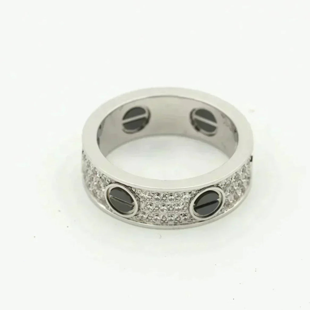 ⭐Miroze LOVE RING 5.5MM DIAMONDS PAVED CERAMIC