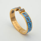⭐Miroze H PINK GOLD BRACELET BLUE CERAMIC
