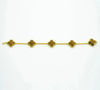 [⭐Miroze ]New  CLOVER 5 MOTIFS TIGER EYE BRACELET COLLECTION