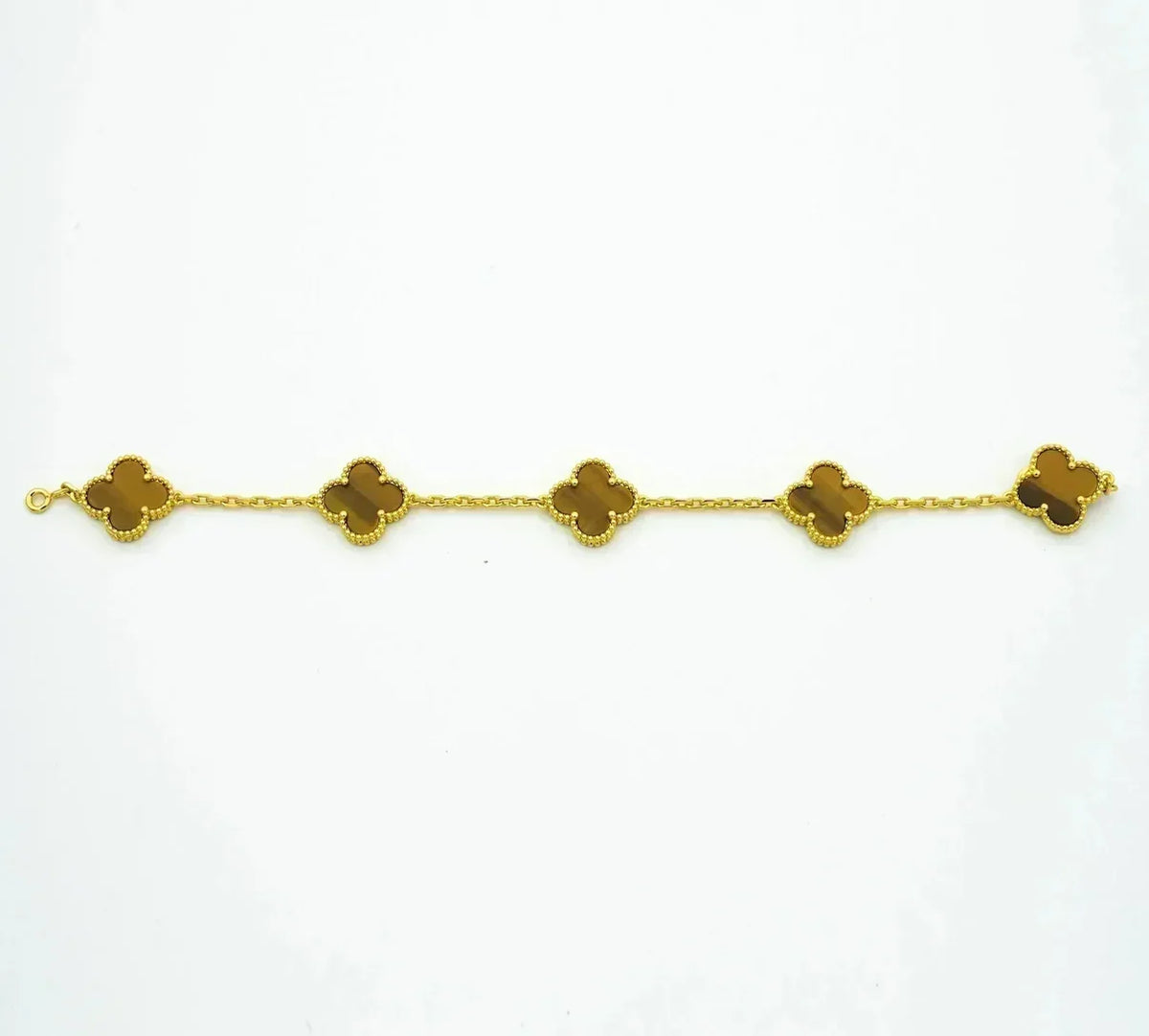 [⭐Miroze ]New  CLOVER 5 MOTIFS TIGER EYE BRACELET COLLECTION