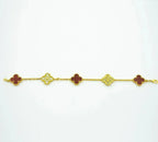 [⭐Miroze ]New  CLOVER 5 MOTIF RED CORNELIAN BRACELET COLLECTION