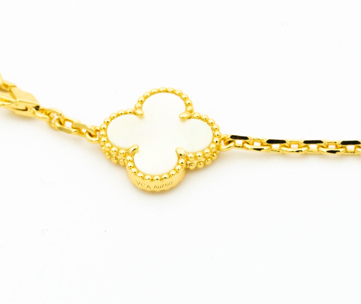 [⭐Miroze]CLOVER BRACELET 5 MOTIFS ONYX MOP