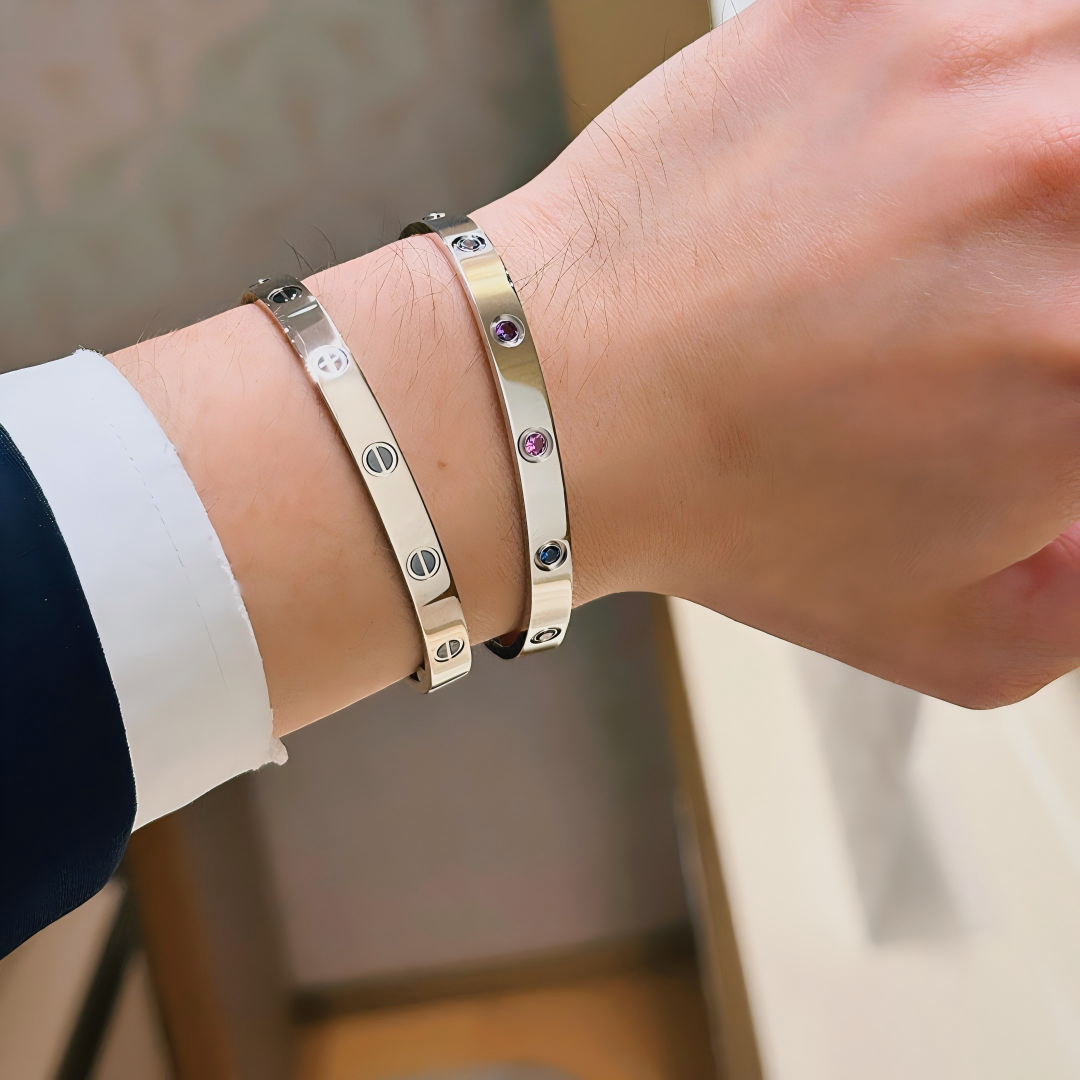 [⭐Miroze ] 2026 RAINBOW LOVE BRACELET 6.1MM  10 DIAMONDS