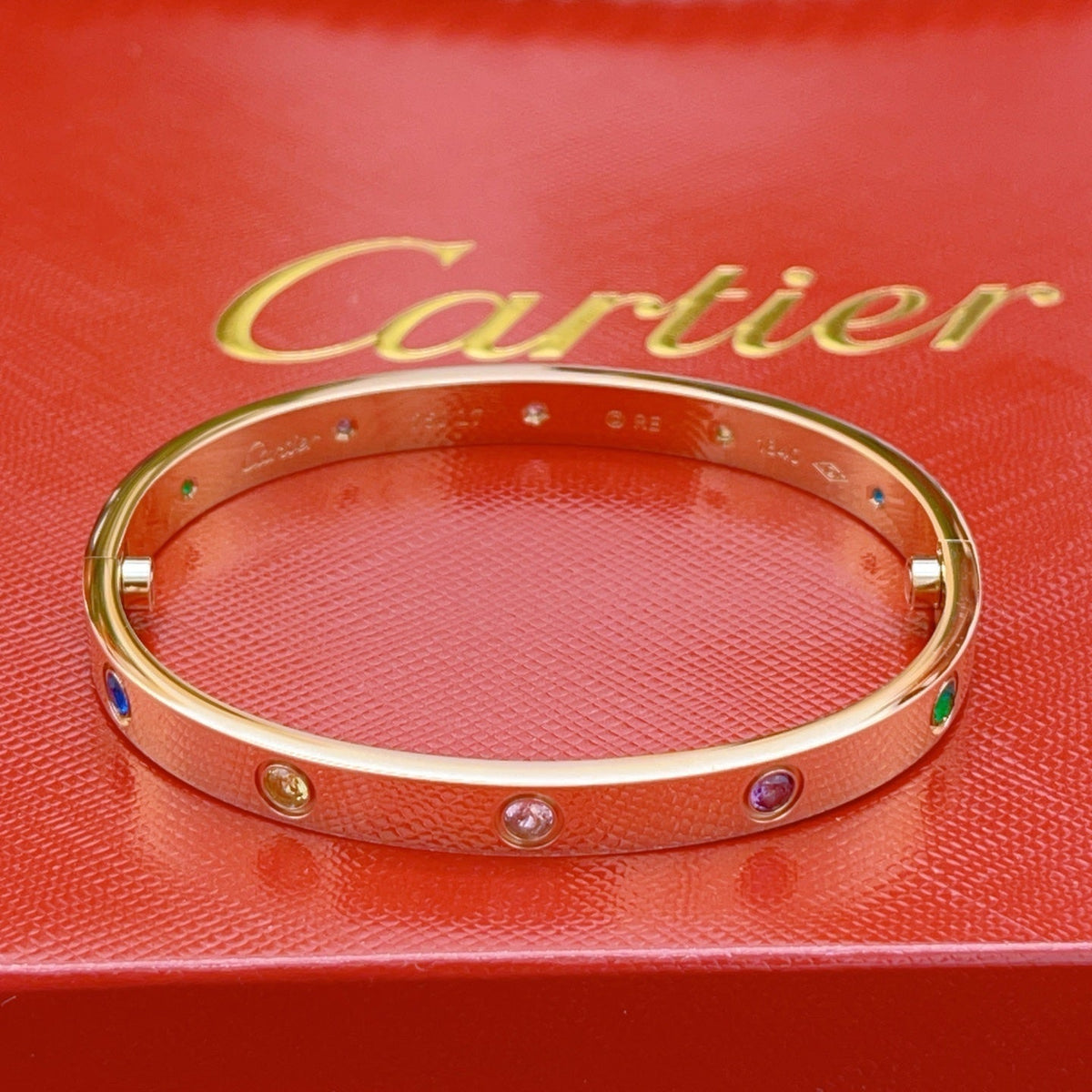 [⭐Miroze] 2026 RAINBOW LOVE BRACELET 6.1MM  10 DIAMONDS