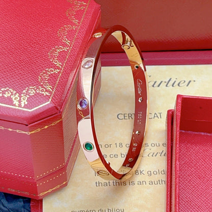 [⭐Miroze] 2026 RAINBOW LOVE BRACELET 6.1MM  10 DIAMONDS