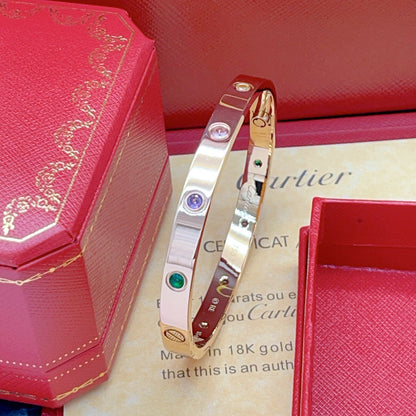 [⭐Miroze] 2026 RAINBOW LOVE BRACELET 6.1MM  10 DIAMONDS