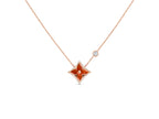 ⭐Miroze STAR NECKLACE PINK GOLD 1 DIAMOND