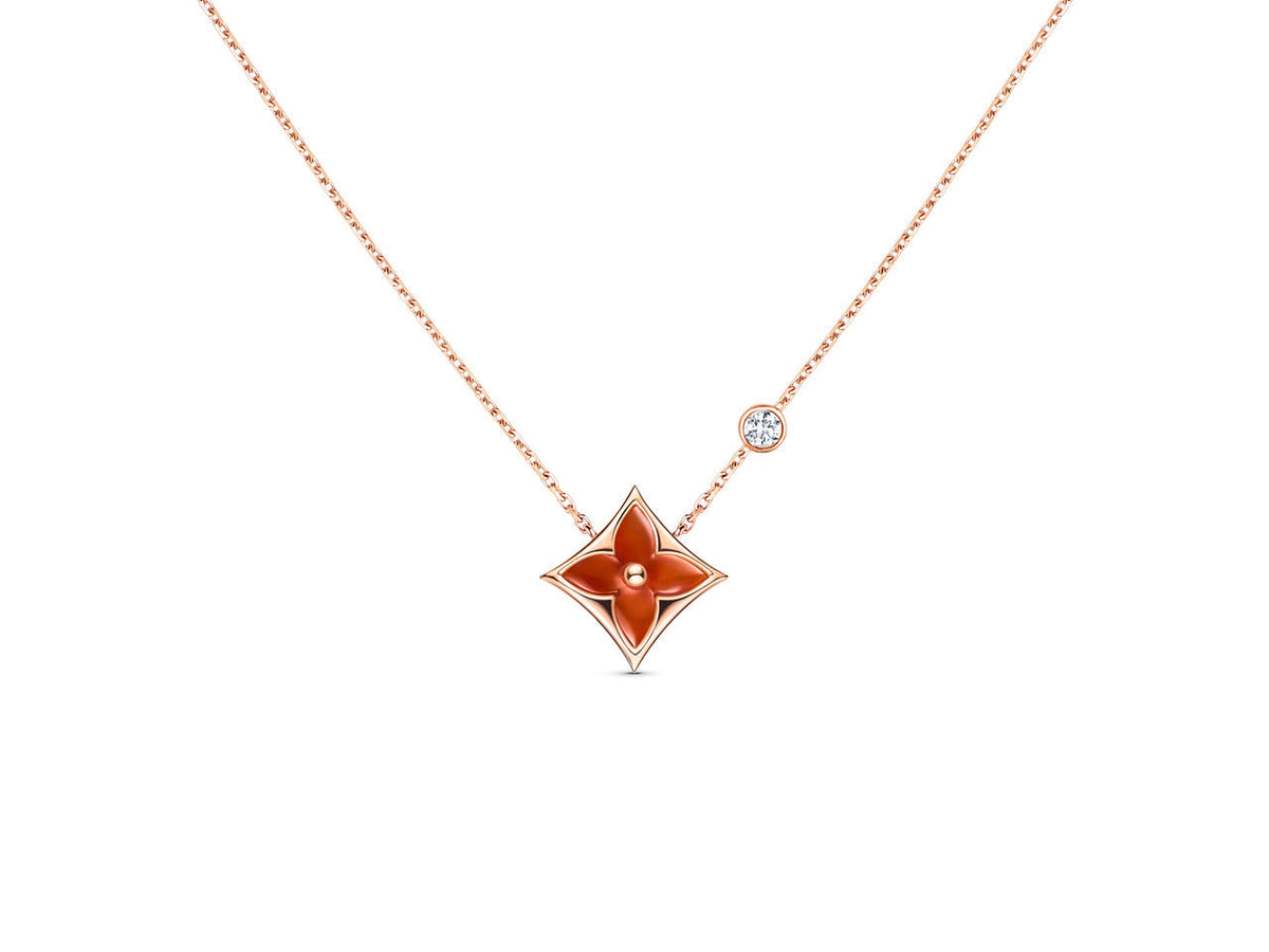 ⭐Miroze STAR NECKLACE PINK GOLD 1 DIAMOND