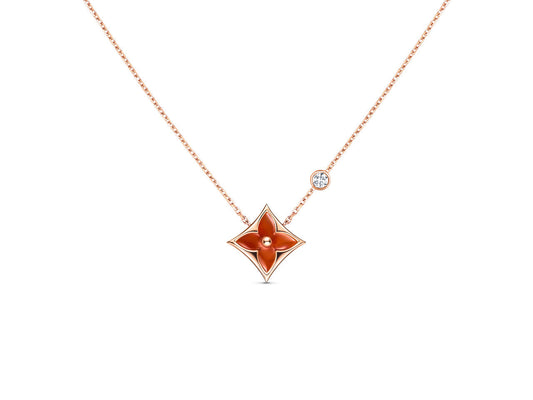 [⭐Miroze]STAR NECKLACE PINK GOLD 1 DIAMOND