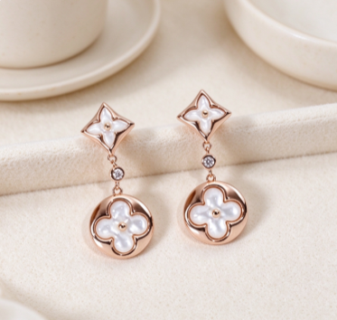 ⭐Miroze STAR AND SUN PINK GOLD MOP DROP EARRINGS