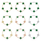 [⭐Miroze ]New  CLOVER 5 MOTIF MALACHITE BRACELET COLLECTION