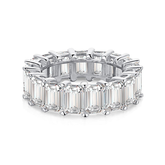 [Miroze Jewelry]0.75 Carat Elegant Emerald Cut Tennis Ring
