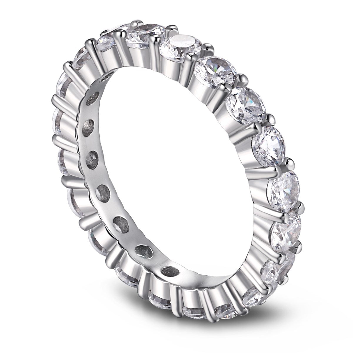 [Miroze Jewelry]Sparkling Round Cut Tennis Ring