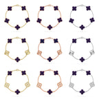 [⭐Miroze ]New CLOVER 5 MOTIF PURPLE STRIPES BRACELET COLLECTION