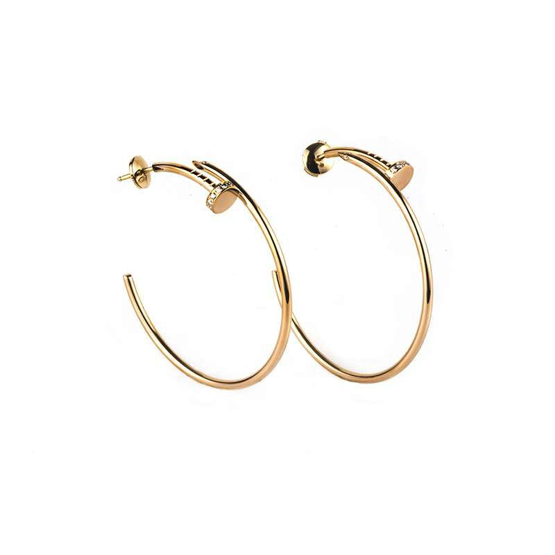 [⭐Miroze]JUSTE EARRINGS GOLD DIAMONDS 1.8MM