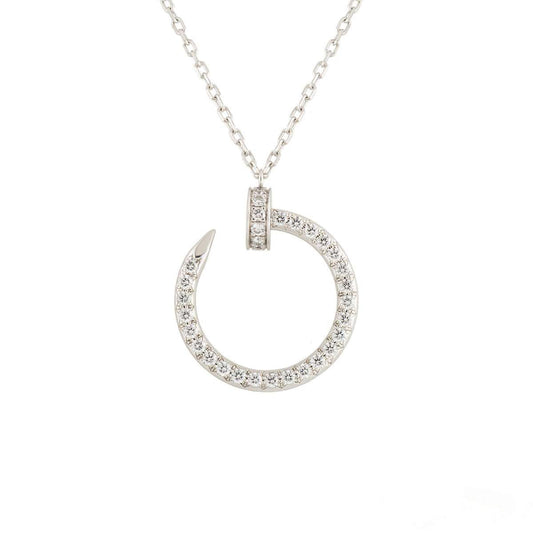 [⭐Miroze]JUSTE NECKLACE SILVER DIAMONDS