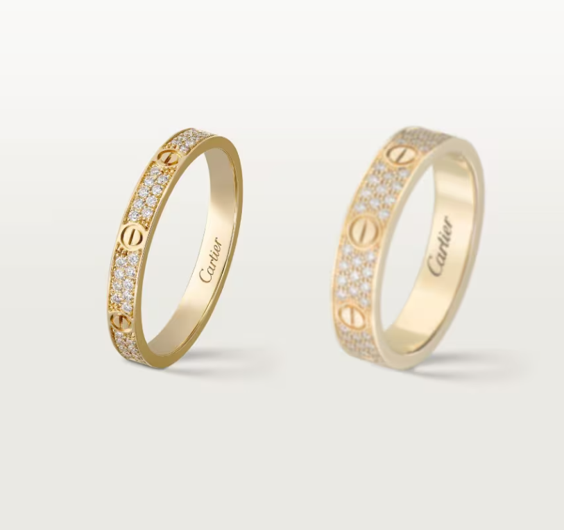 [⭐Miroze]LOVE RING 2.6mm-wide full-diamond ring Gold