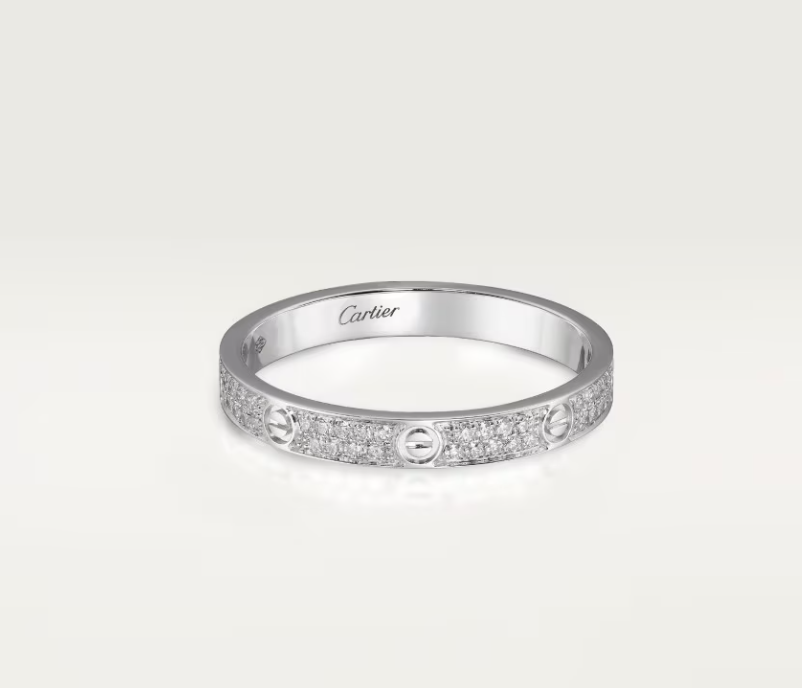 [⭐Miroze]LOVE RING 2.6mm-wide full-diamond ring silver