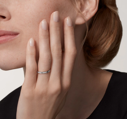 [⭐Miroze]LOVE RING 2.6mm-wide full-diamond ring silver