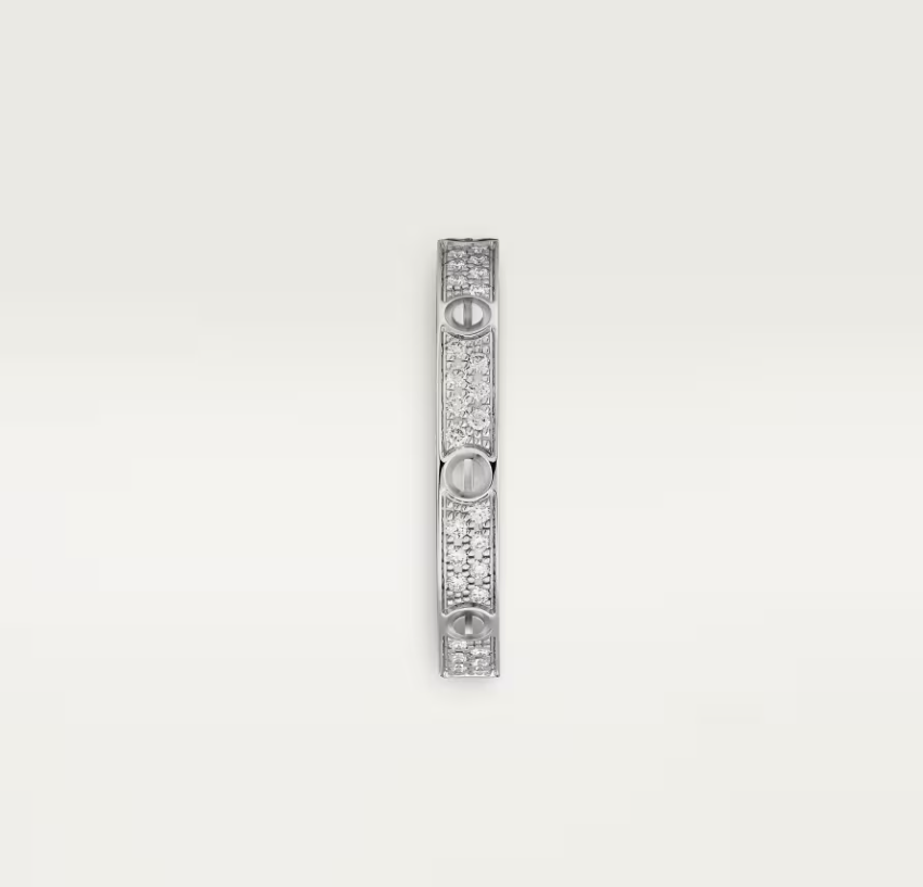[⭐Miroze]LOVE RING 2.6mm-wide full-diamond ring silver