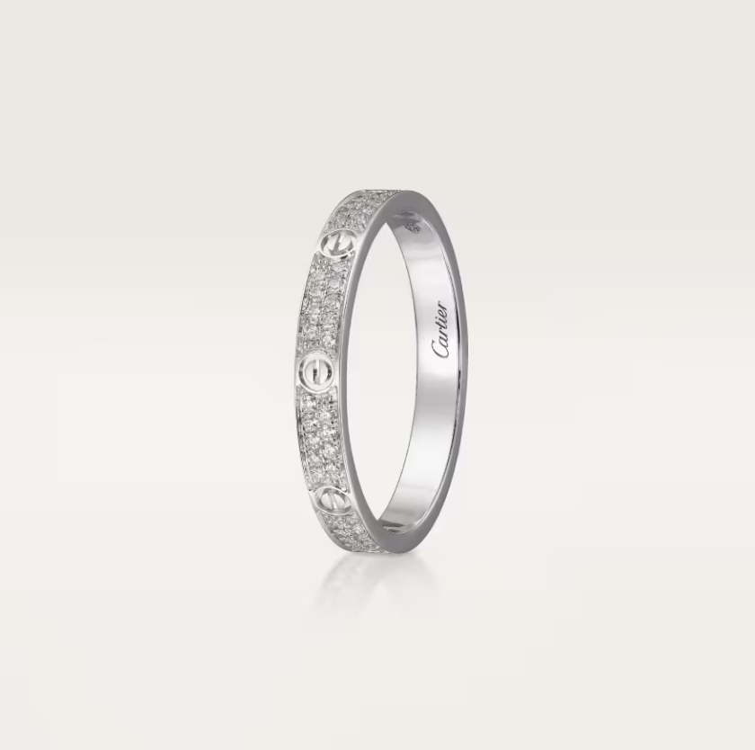 [⭐Miroze]LOVE RING 2.6mm-wide full-diamond ring silver