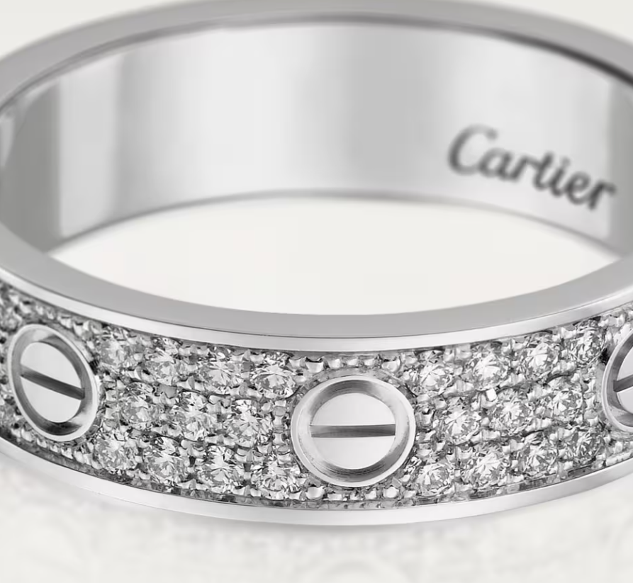 [⭐Miroze]LOVE RING 4mm-wide full-diamond ring silver