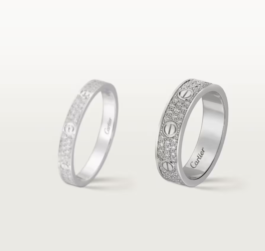 [⭐Miroze]LOVE RING 4mm-wide full-diamond ring silver