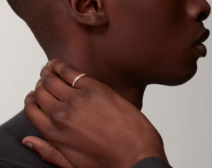 [⭐Miroze]LOVE RING 2.6mm-wide full-diamond ring Rose Gold