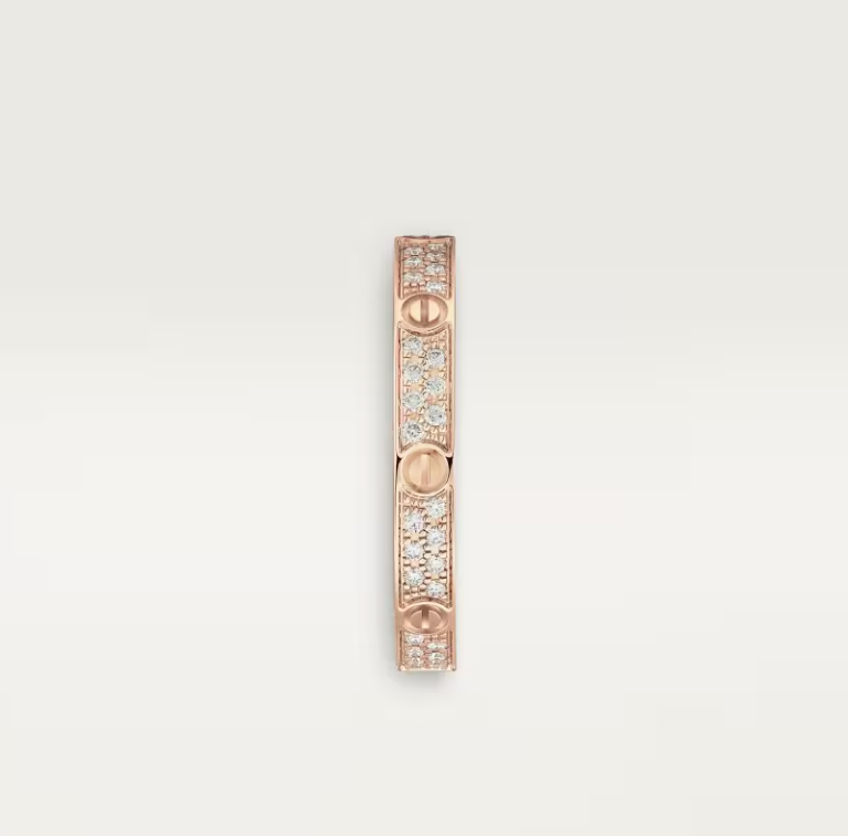 [⭐Miroze]LOVE RING 2.6mm-wide full-diamond ring Rose Gold