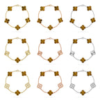 [⭐Miroze ]New  CLOVER 5 MOTIFS TIGER EYE BRACELET COLLECTION