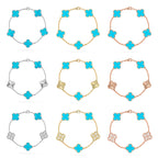 [⭐Miroze ]New  CLOVER 5 MOTIF TURQUOISE BRACELET COLLECTION