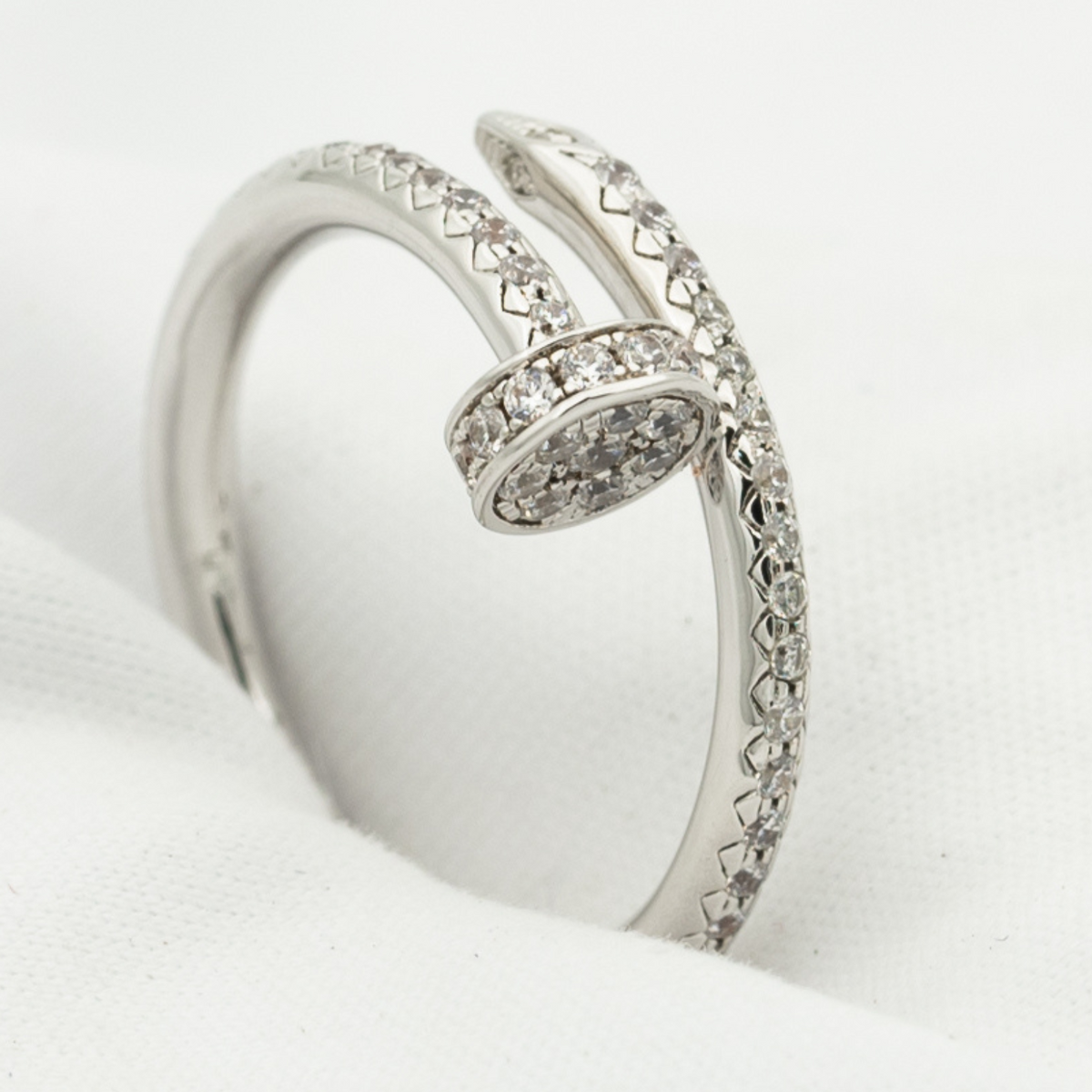[⭐Miroze]JUSTE RING 1.8MM SILVER DIAMONDS