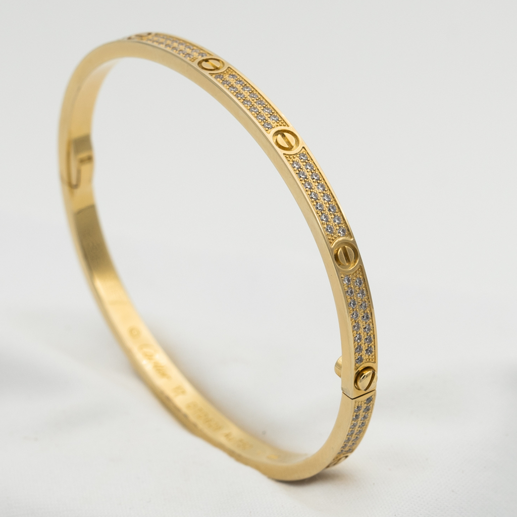 ⭐Miroze LOVE BRACELET 3.65MM DIAMOND-PAVED