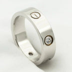⭐Miroze LOVE RING 5.5MM 3 DIAMONDS SILVER