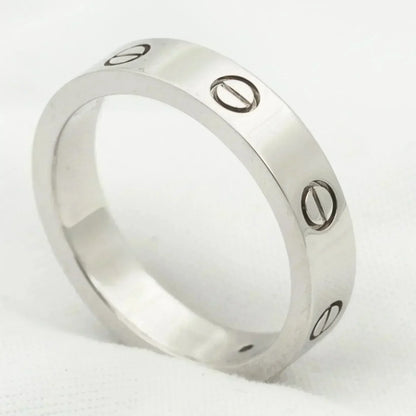 [⭐Miroze]LOVE RING 4MM 1 DIAMOND SILVER