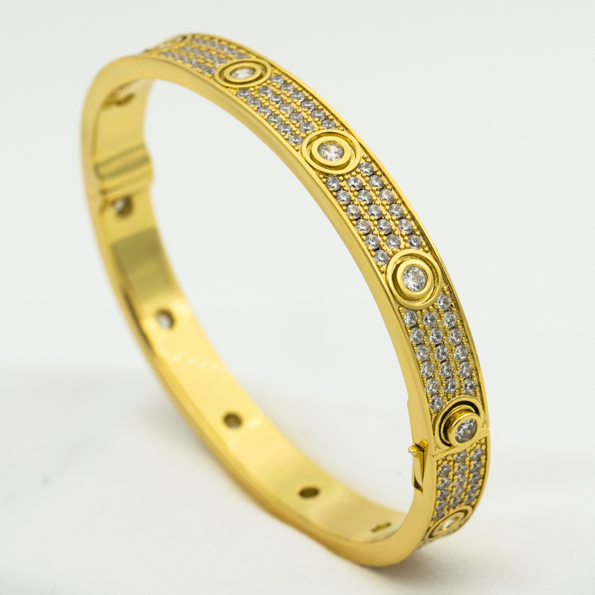 ⭐Miroze LOVE BRACELET 6.1MM DIAMOND-PAVED 10 BIG DIAMONDS