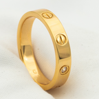⭐Miroze LOVE RING 4MM 1 DIAMOND PINK GOLD