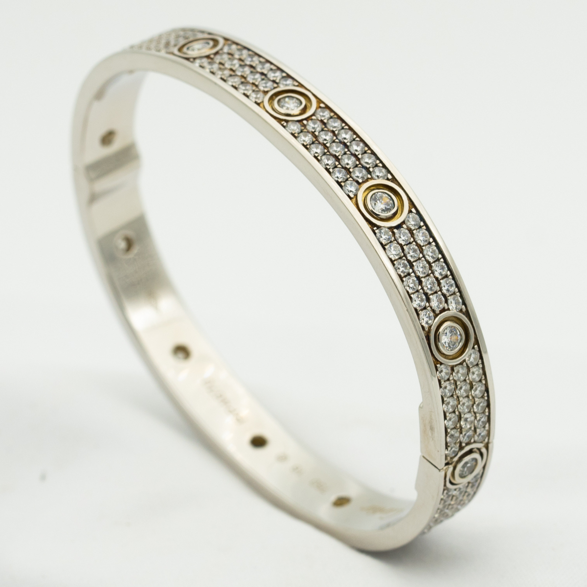 ⭐Miroze LOVE BRACELET 6.1MM DIAMOND-PAVED 10 BIG DIAMONDS